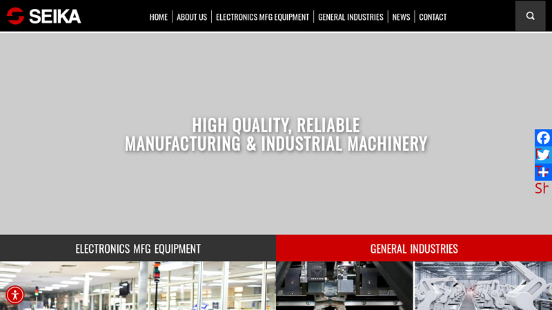 High Quality Manufacturing & Industrial Machinery | Seika USA