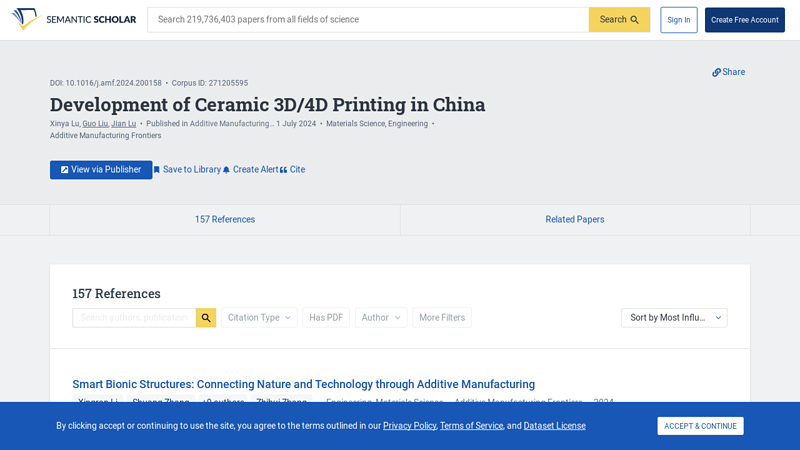 Image of Development of Ceramic 3D/4D Printing in China