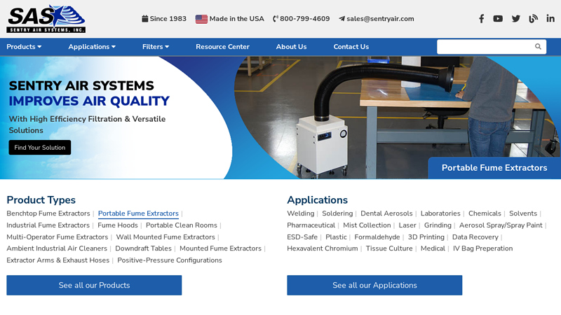 Air Filtration Systems | Fume Hoods | Sentry Air Systems