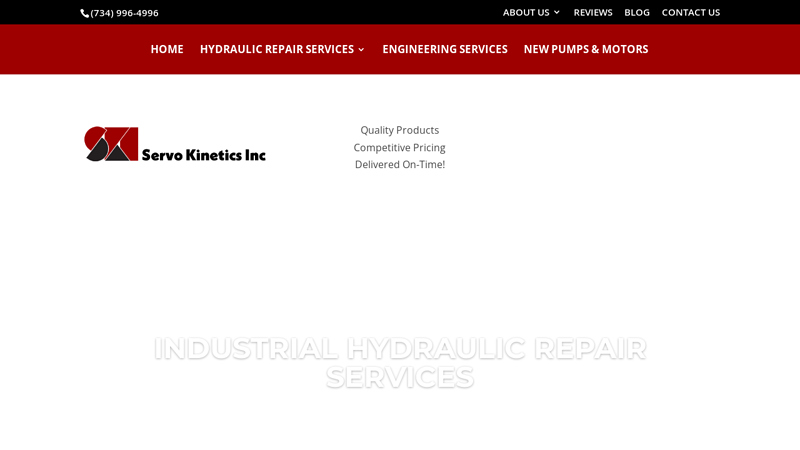 Industrial Hydraulic Repair You Can Count On | Servo Kinetics Inc