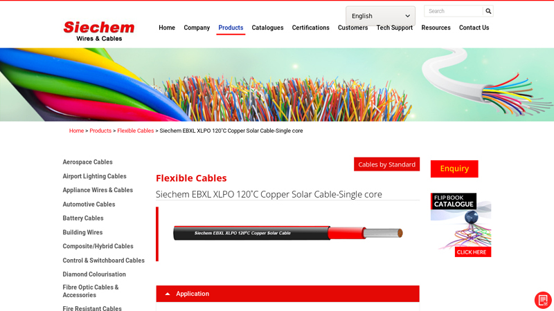 Image of Siechem EBXL XLPO 120藲C Copper Solar Cable-Single core