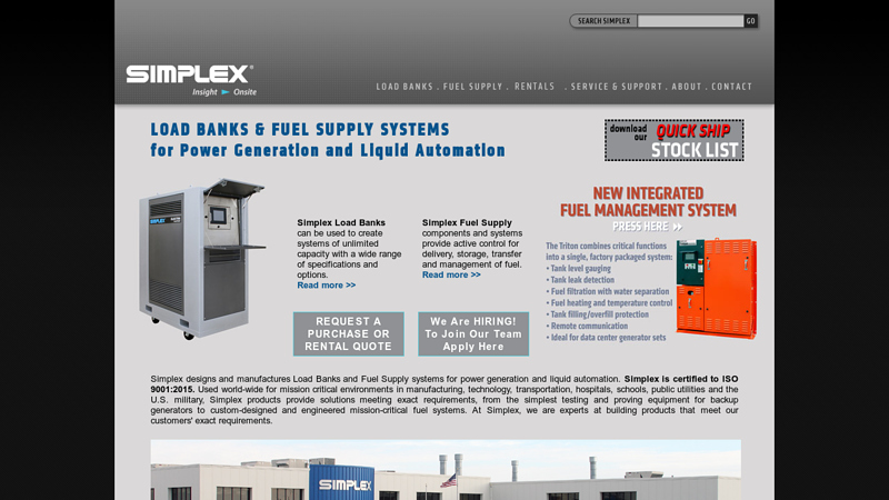 Simplex? | Load Banks and Fuel Supply Systems