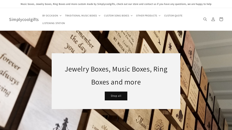 Music boxes, jewelry boxes and ring boxes by Simplycoolgifts  Simplycoolgifts