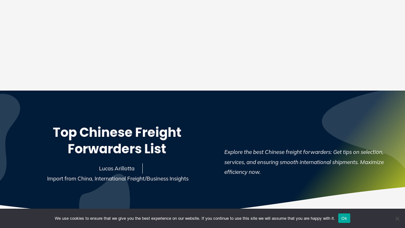 Image of Top Chinese Freight Forwarders List