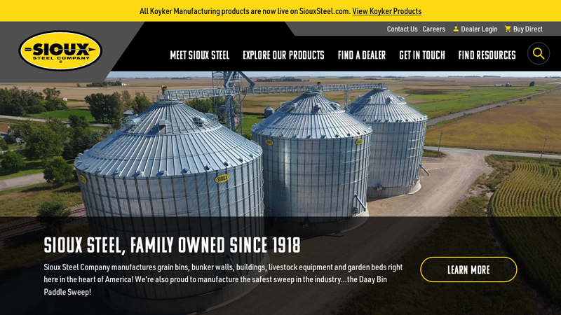 Manufacturer of Grain Bins, Buildings, | Sioux Steel Company