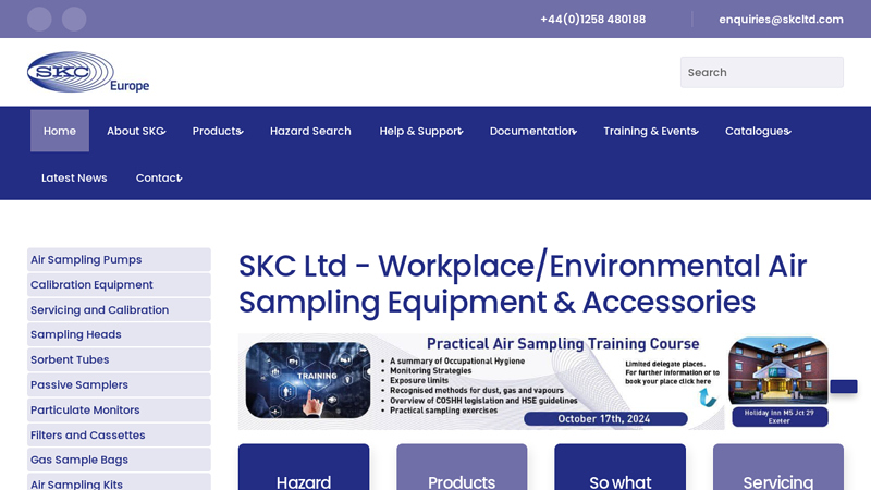 Air Sampling Products from SKC Ltd