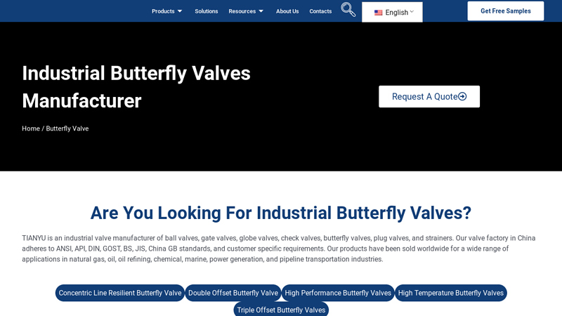 Image of Triple Offset Butterfly Valves Manufacturer & Factory In China