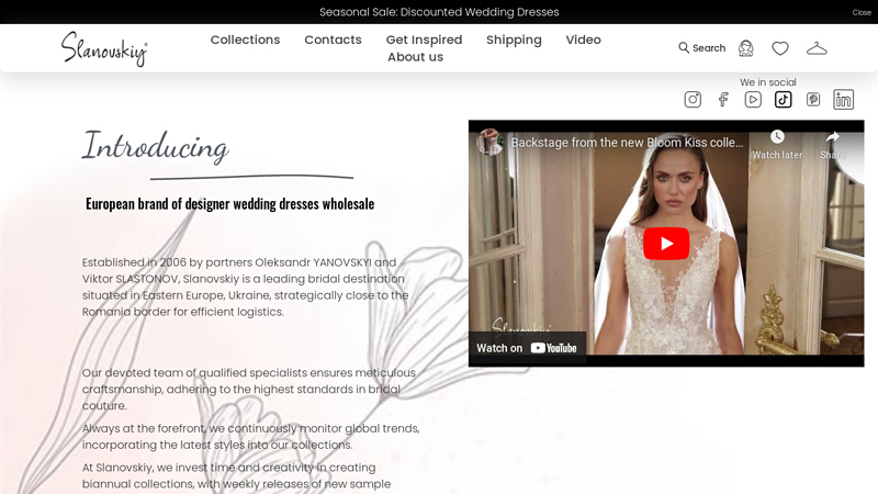 Wholesale wedding dresses vendor Slanovskiy: buy wedding dresses from manufacturer