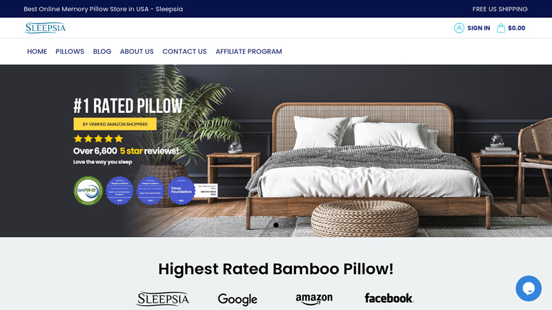 Bamboo Pillow - Luxury Bamboo Pillow Store in USA  Sleepsia