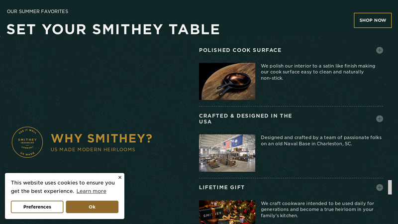 Smithey Ironware Company | Premium Cast Iron Cookware