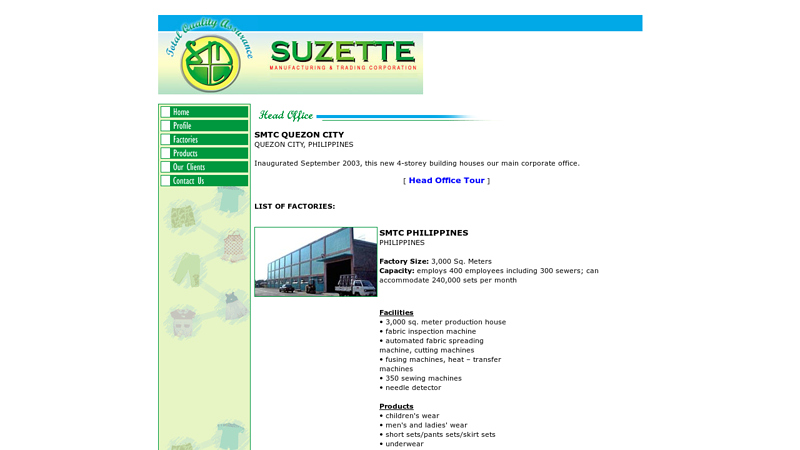 Image of Suzette Manufacturing & Trading Corporation -- Philippine garment ...