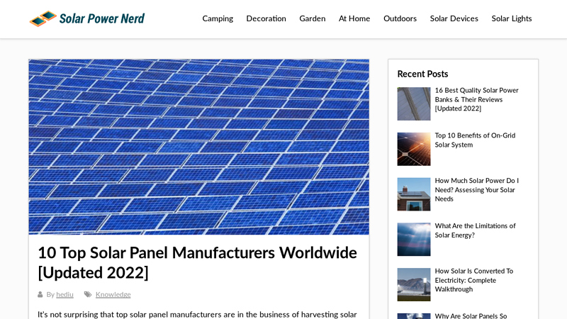 Image of 10 Top Solar Panel Manufacturers Worldwide [Updated 2022]