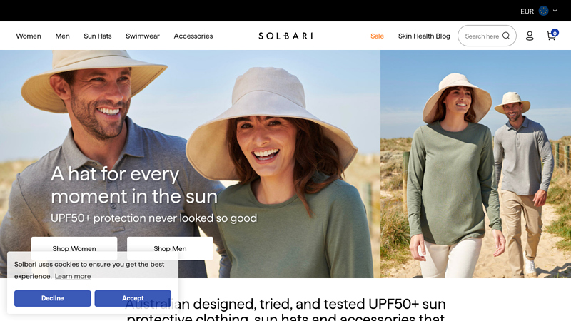 Solbari | Stylish & Lightweight Sun Protective Clothing & Sun Hats