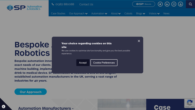 SP Automation & Robotics C We design & manufacture bespoke automated systems that meet the demands of modern production, manufacturing, engineering & process environments in the United Kingdom (machine builders / systems integrator