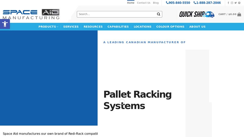 Warehouse Pallet Racking Systems & Storage Solutions Toronto | Space Aid Manufacturing