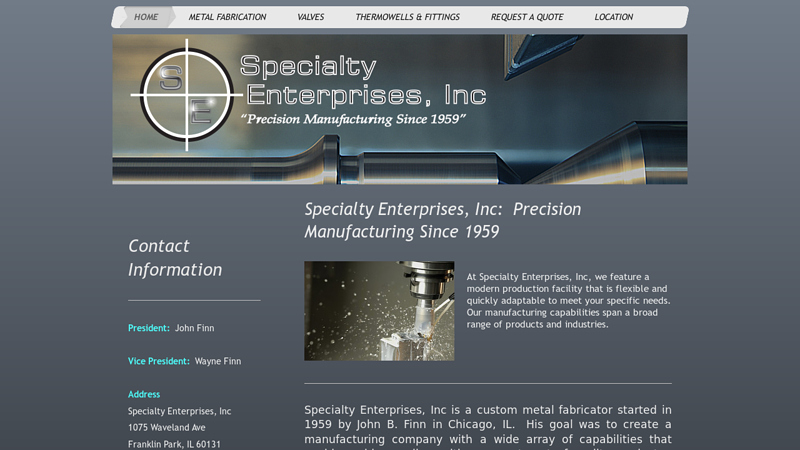 Specialty Enterprises, Inc - Machining