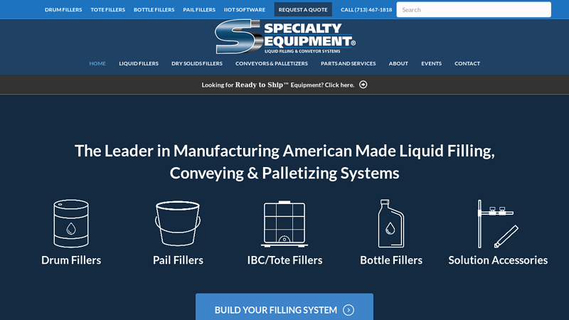 Specialty Equipment - Liquid Filling Equipment Manufacturer