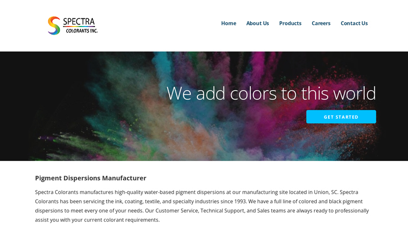 Spectra Colorants Pigment Dispersion Manufacturing