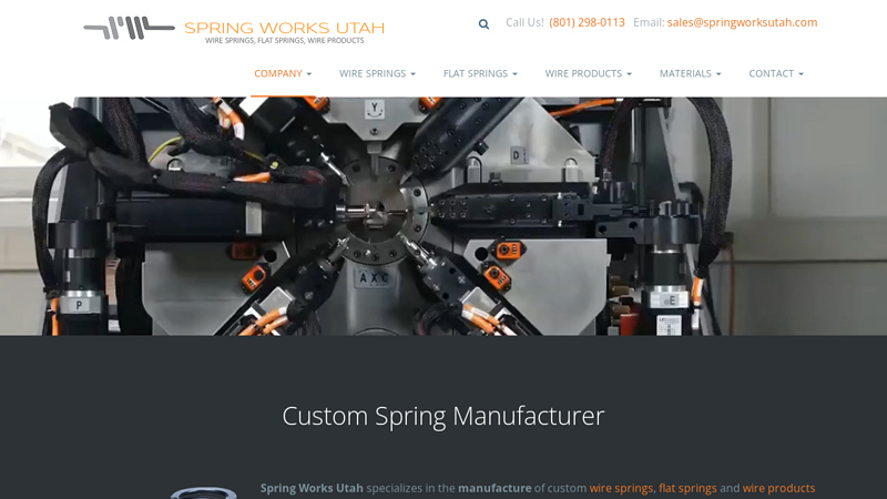 Custom Spring Manufacturer - Spring Works Utah Inc.