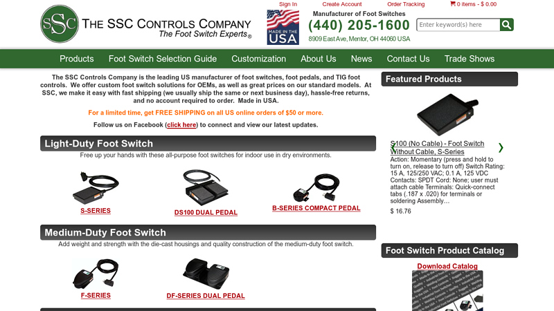 Foot Switches - SSC Controls Company - The Foot Switch Experts