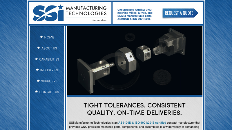 SSI Manufacturing | AS9100D CNC Machining | CT Manufacturer