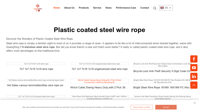 Image of Plastic coated steel wire rope Manufacturer & Supplier in China ...