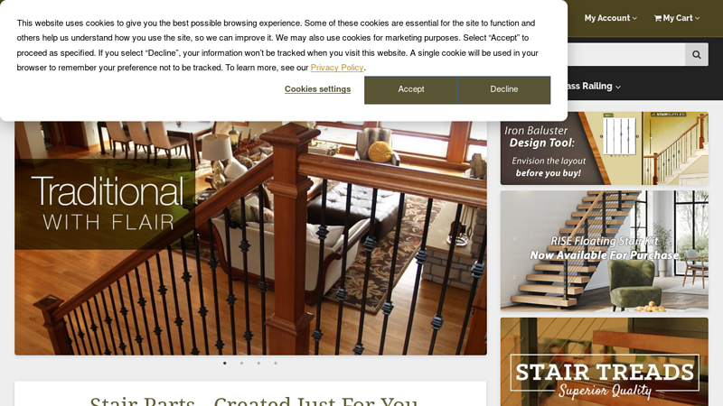 Stair Parts: Handrails, Stair Railing, Balusters, Treads, & Newels - StairSupplies?