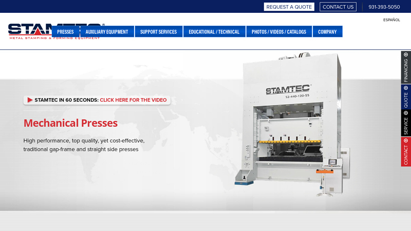 Stamping Press Manufacturers | Industry Leading Metal Stamping and Automotive Stamping Press Manufacturers - Stamtec Inc.