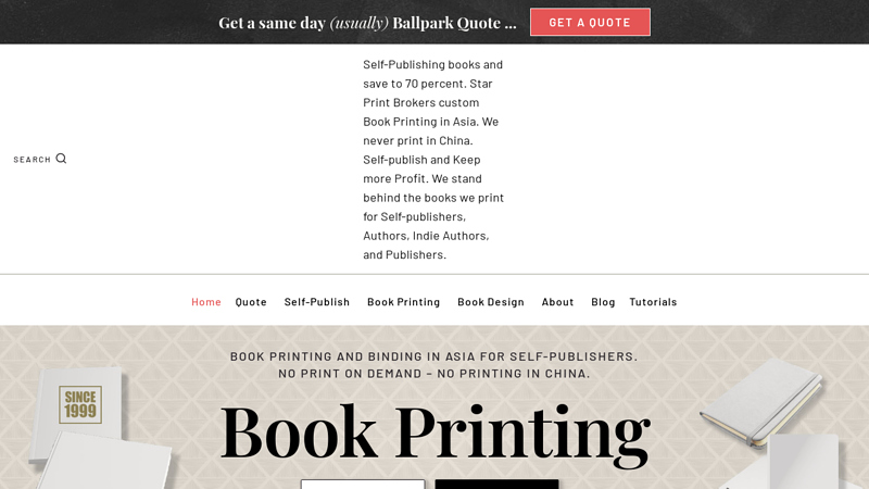 Home | Book printing in Asia for Self-publishers | Star Print Brokers