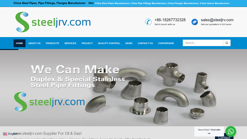 China Steel Pipes, Flanges, Pipe Fittings Manufacturer - www.steeljrv.com