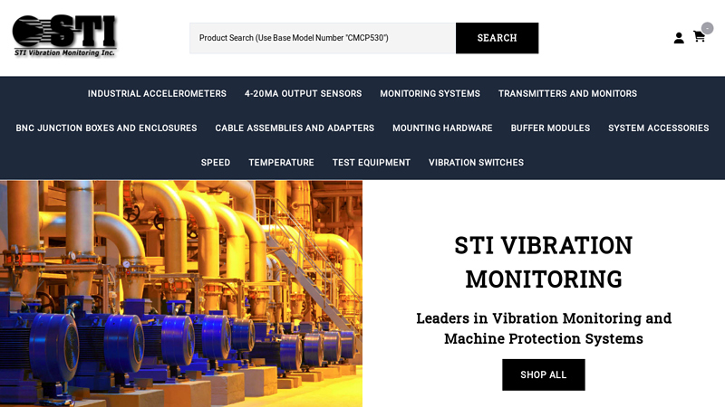 Low Cost Vibration Monitoring Systems, Accelerometers, Proximity Probe & Vibration Transmitters | StiWeb.com