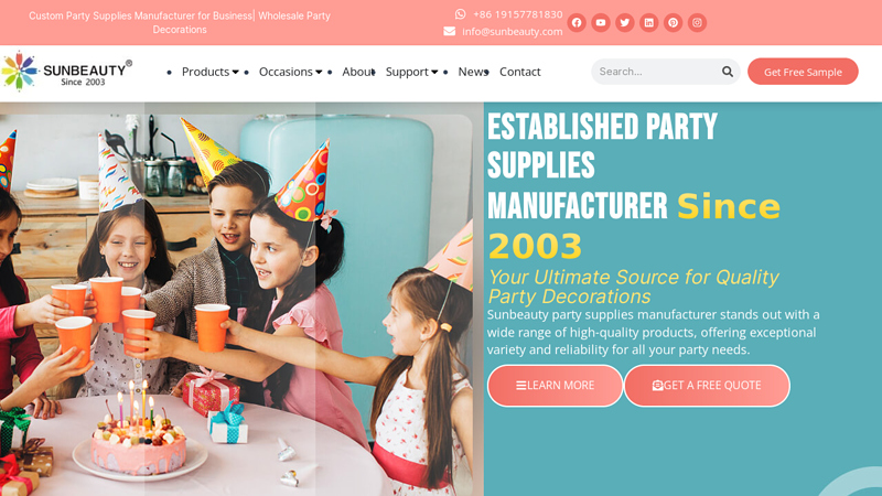 Image of Custom Party Supplies Manufacturer for Businesses