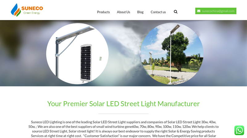 Best LED Street Lights Manufacturer SunEco Lighting China