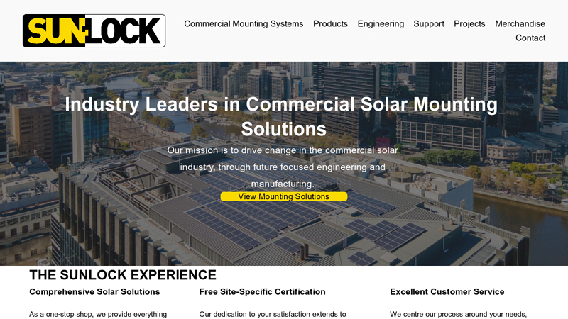 SUNLOCK Commercial Solar Mounting Systems