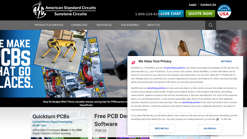 Sunstone Circuits Printed Circuit Boards | A Division Of ASC