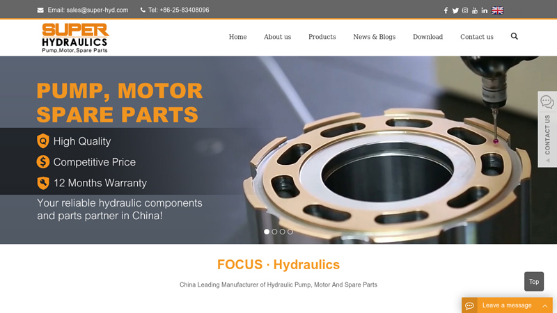 China Hydraulic Pump,Hydraulic Motor and Pump Parts Manufacturer_Super Hydraulics