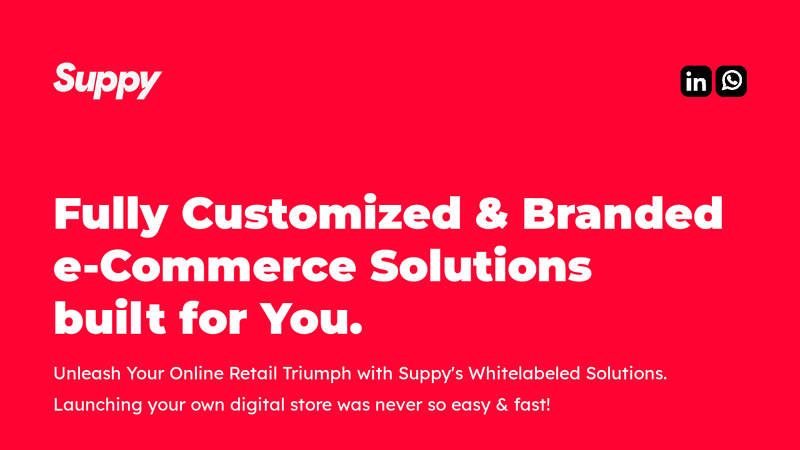 Suppy ? Whitelabel e-Commerce Solutions for Grocery, Cosmetics, Pharmaceuticals...