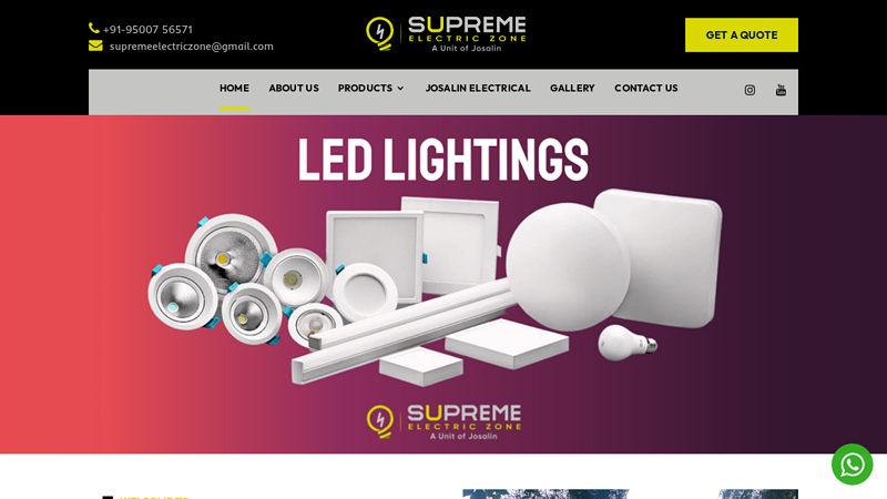 Electrical and Lighting products - Supreme Electric Zone