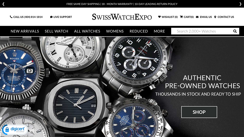 Buy & Sell Pre-Owned Luxury Watches | SwissWatchExpo