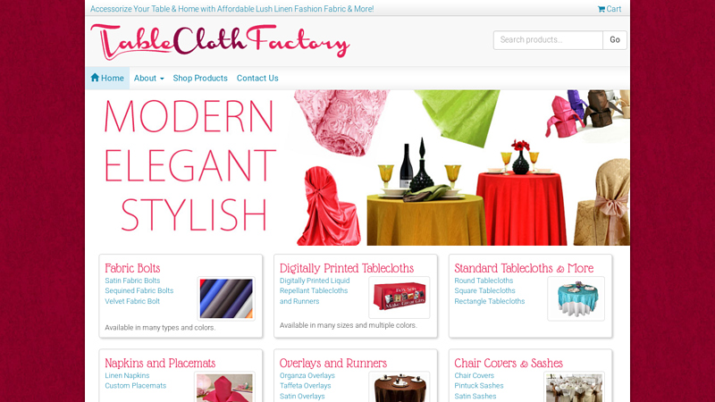 Table Cloth Factory: Tablecloths, Custom Table Linens & More