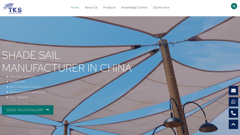 Shade Sail Manufacturer In China - Taikesi Nets