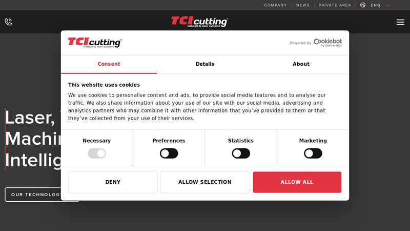 TCI Cutting | Laser, Waterjet Cutting Machines & Automation