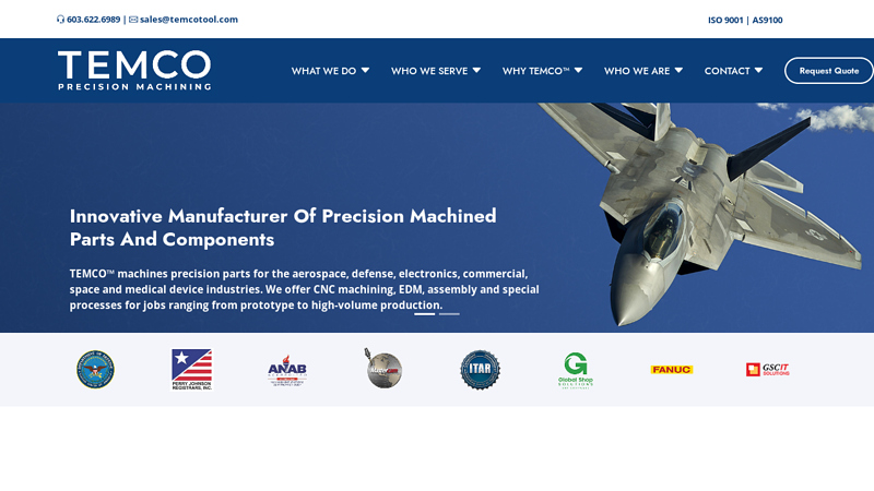 Precision Machine Parts and Components Manufacturing | TEMCO? NH