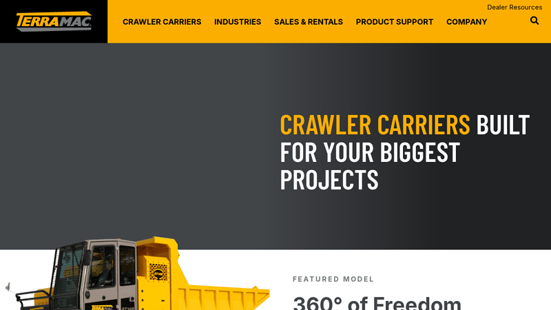 Crawler Carrier Manufacturer | Rubber Tracked Carriers | Terramac