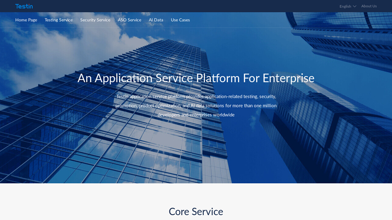 An Application Service Platform For Enterprise | Test, Security, Promotion, AI data