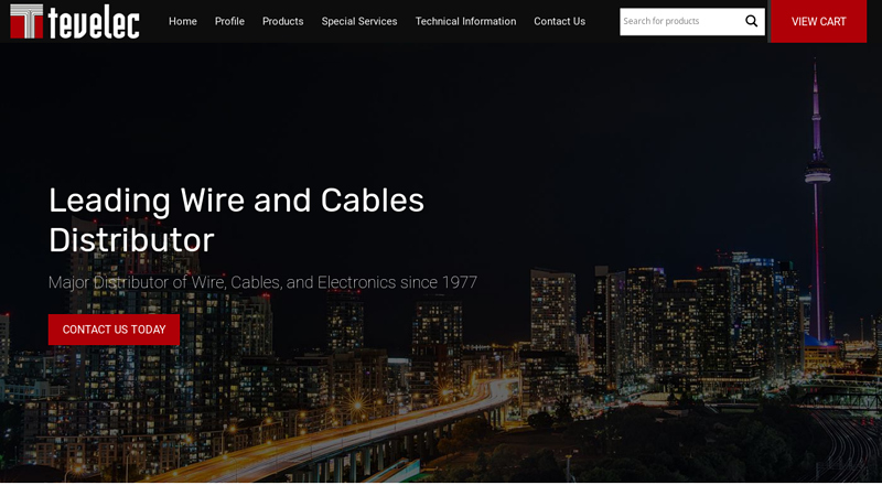 Top Wire and Cable Distributor in Canada - Tevelec Limited