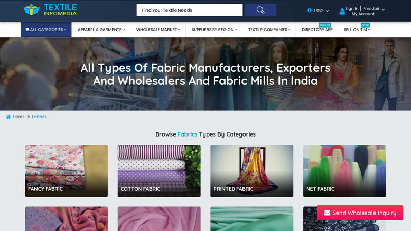 Image of Fabric Manufacturers, exporters & wholesalers in India List of Fabric ...