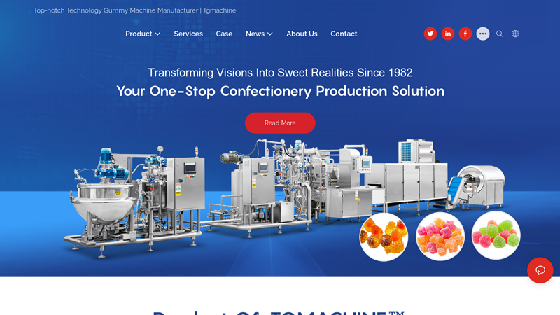 Tgmachine | Gummy Machine & Confectionery Machines Manufacturer