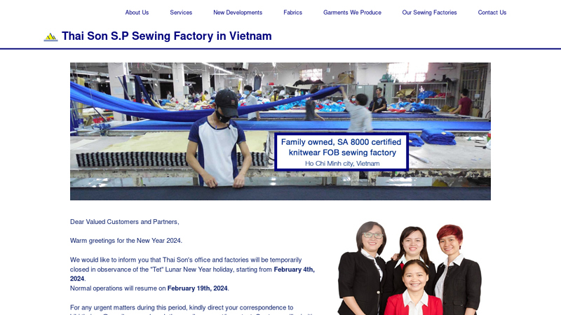 Thai Son S.P Sewing Factory in Vietnam