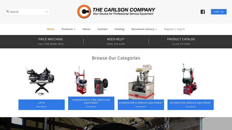 The Carlson Company | Motorcycle & Powersports Service Equipment